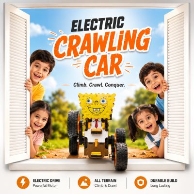 DIY Wooden Mini Crawling Car Kit for Kids | Educational STEM Toy & Learning Project